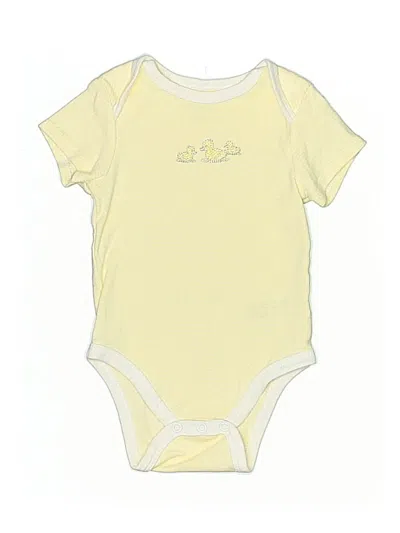 Pre-owned Little Me Babies' Short Sleeve Onesie In Yellow