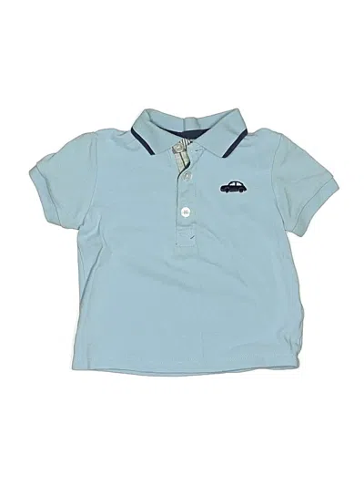 Pre-owned Little Me Kids' Short Sleeve Polo In Blue