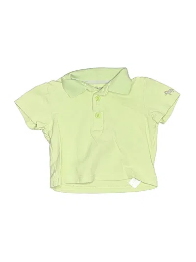 Pre-owned Little Me Kids' Short Sleeve Polo In Green