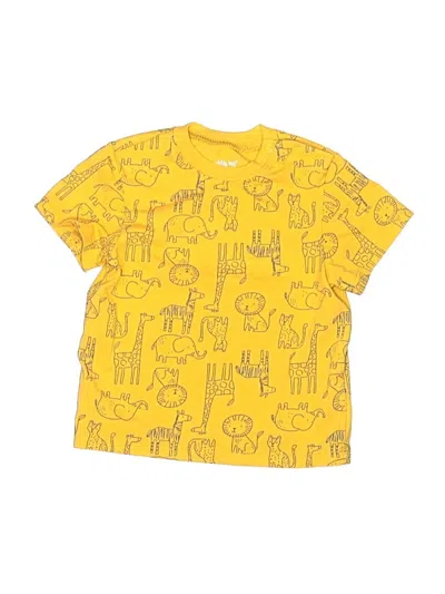 Pre-owned Little Me Kids' Short Sleeve Top Yellow Tops
