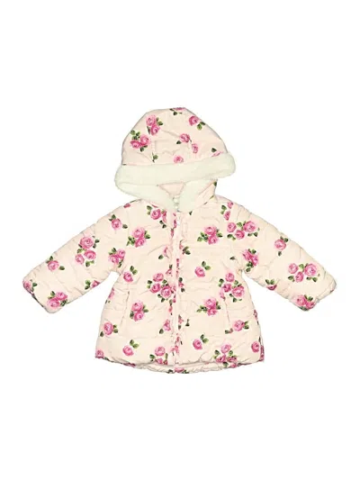 Pre-owned Little Me Babies' Snow Jacket In Pink