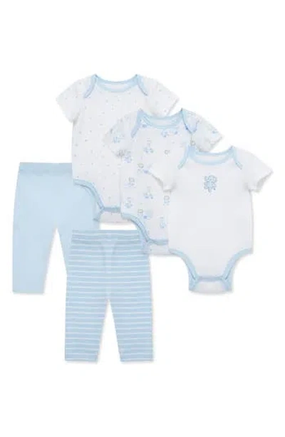 LITTLE ME LITTLE ME SNUGGLY 5-PIECE ASSORTED BODYSUITS & LEGGINGS SET