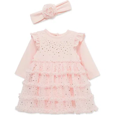 LITTLE ME LITTLE ME SPRAY SHINE TUTU DRESS & HEADBAND SET