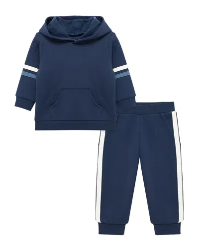 Little Me Sweatshirt Set In Blue
