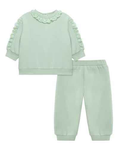 Little Me Sweatshirt Set In Pink
