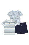 Little Me T-shirts & Shorts 3-piece Set In Gray