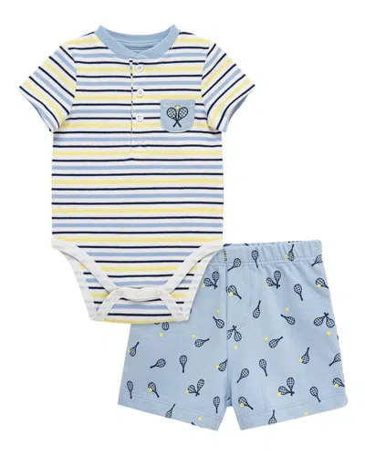 Little Me Kids' Tennis Short Set In Multi