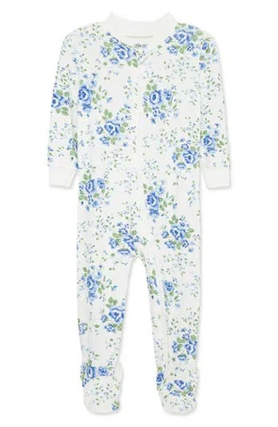 Little Me Babies'  Toile Print Zip Footie In Multi