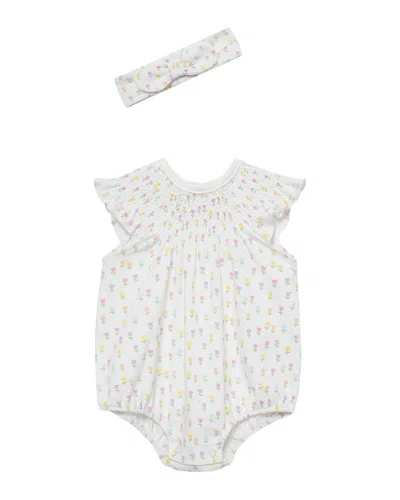 Little Me Tulip Bubble Headband In White