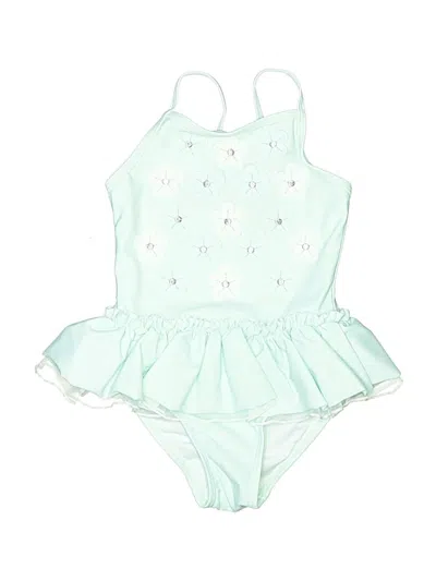 Pre-owned Little Me Kids' Two Piece Swimsuit In Green