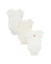 Little Me Unisex Gentle Bear Bodysuit, Pack Of 3 - Baby In Neutral