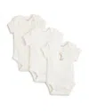 Little Me Unisex Giraffe Bodysuit, 3 Pack - Baby In Marshmallow