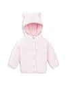 Little Me Girls' Striped Hooded Cardigan - Baby In Pink
