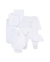 Little Me Unisex Welcome To The World Six Piece Gift Box Set - Baby In White