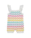 Little Me Wavy Pointelle Knit Romper In Multi
