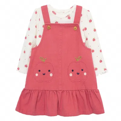 Little Me Kids' Women's Apple Toddler Jumper Set In Pink White