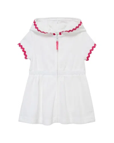 Little Me Kids' Zip Swim Cover Up In White