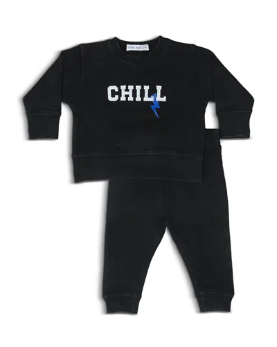 Little Mish Boys' Chill Top & Pants Set - Baby In Black