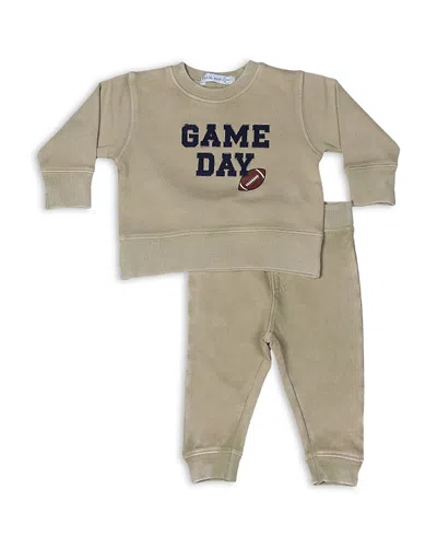 Little Mish Boys' Game Day Top & Pants Set - Baby In Neutral