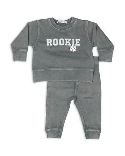 Little Mish Boys' Rookie Top & Pants Set - Baby In Gray