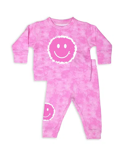 Little Mish Kids' Girls' Tie Dyed Top & Pants Set - Toddler In Pink