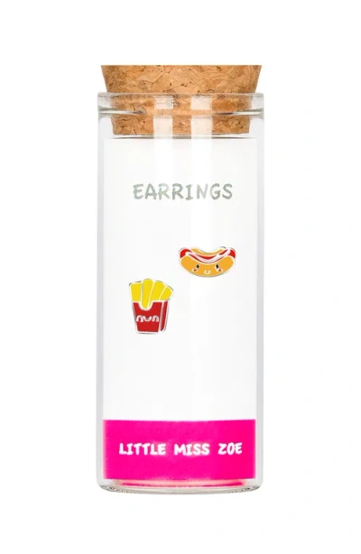 Little Miss Zoe Kids'  Fries/hot Dog Stud Earrings In Multi