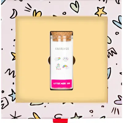 Little Miss Zoe Kids Magical Unicorn Earrings Gift Set In Pink