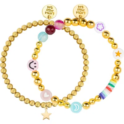 Little Miss Zoe Kids'  Mix Media Bracelet Duo