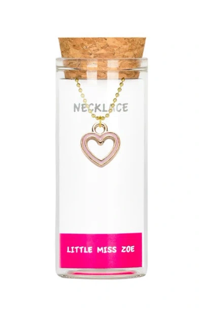 Little Miss Zoe Kids'  Open Heart Charm Necklace