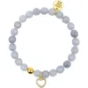 Little Miss Zoe Pave Heart Gemstone Bracelet