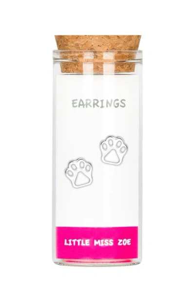 Little Miss Zoe Kids'  Paw Stud Earrings
