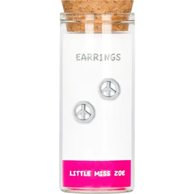 Little Miss Zoe Kids'  Peace Stud Earrings