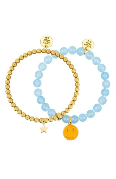 Little Miss Zoe Kids'  Smiley Gemstone Bracelet Duo