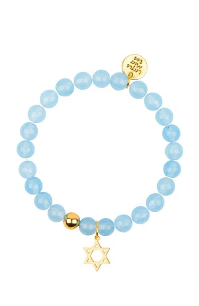 Little Miss Zoe Kids'  Star Of David Gemstone Bracelet