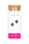 Little Miss Zoe Strawberry Stud Earrings In Red
