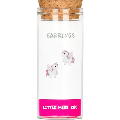 Little Miss Zoe Kids'  Winged Unicorn Stud Earrings