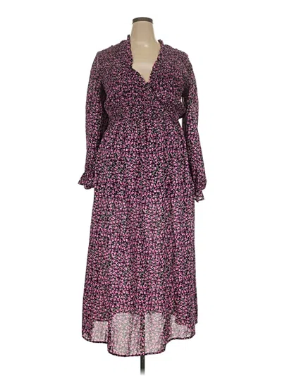 Pre-owned Little Mistress Casual Dress In Purple