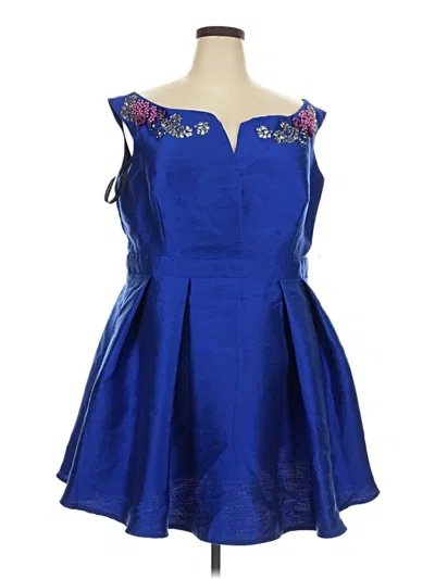 Pre-owned Little Mistress Cocktail Dress In Blue