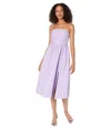 Little Mistress Rosamund Dress Women's Purple Side Slit A-line Preppy Jdm971 In Blue