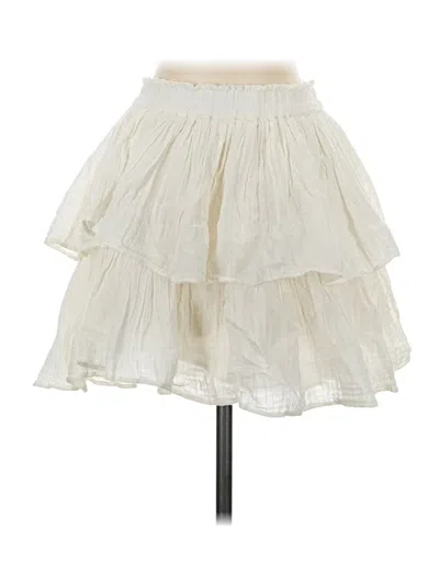 Pre-owned Little Moon Casual Skirt In White