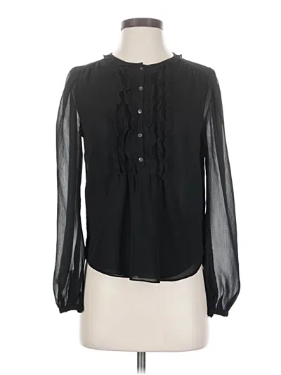 Pre-owned Little Moon Long Sleeve Blouse In Black