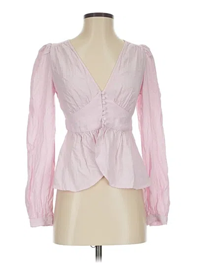 Pre-owned Little Moon Long Sleeve Blouse In Pink