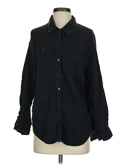 Pre-owned Little Moon Long Sleeve Button Down Shirt In Black