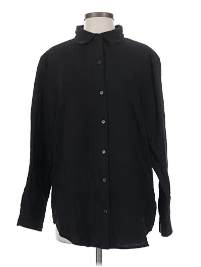 Pre-owned Little Moon Long Sleeve Button Down Shirt In Black