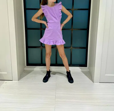 Little Olin Kids' Cut Out Dress In Purple