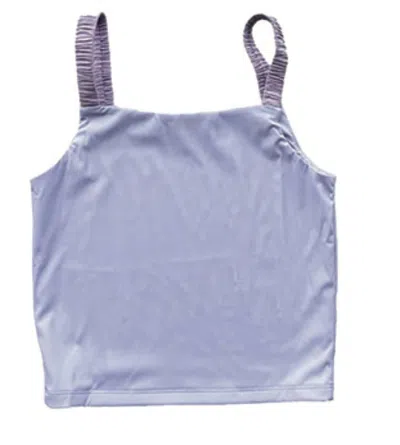 Little Olin Kids' Girl's Accordion Strap Tank Top In Lavender In Purple