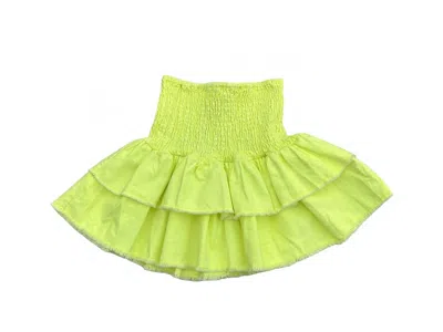 Little Olin Kids' Girl's Ruffle Skirt In Neon Green