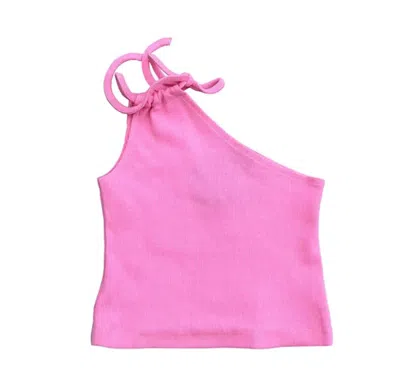 Little Olin Kids' Girls One Shoulder Top In Pink