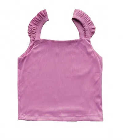 Little Olin Kids' Girls Ruffle Strap Tank Top In Pink In Purple