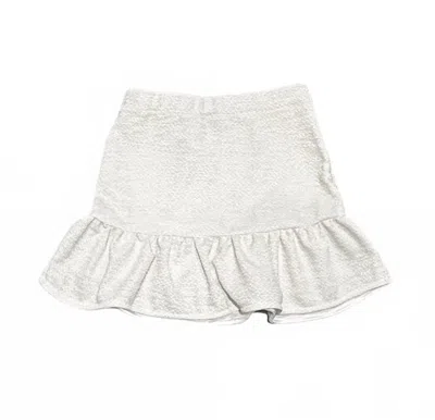 Little Olin Kids' Girls Tweed Ruffle Skirt In Silver Black Metallic In Multi